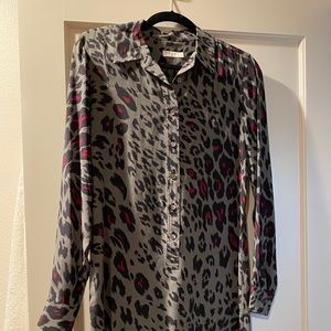 EUC Equipment 100% silk animal print dress (small)